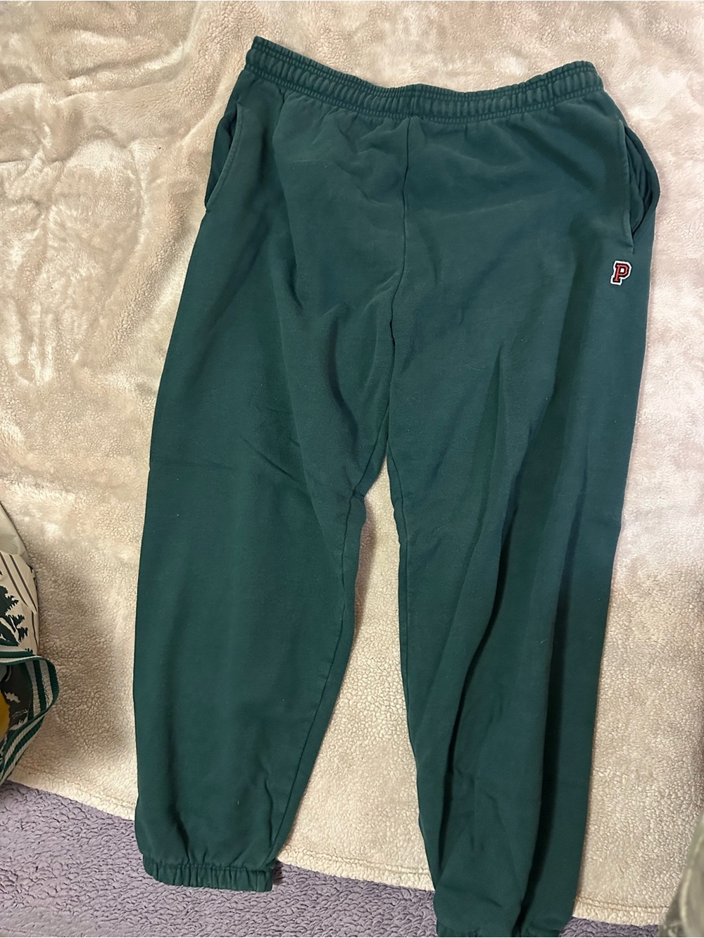PINK Victoria's Secret Forest Green Joggers